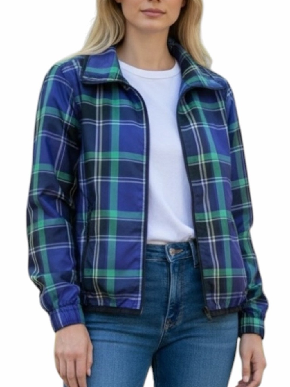 Lauren Ralph Lauren Active Plaid Full Zip Jacket